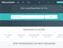 Tablet Screenshot of megaindex.com